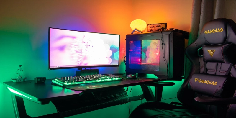 Image showing Ergonomic Gaming Setup