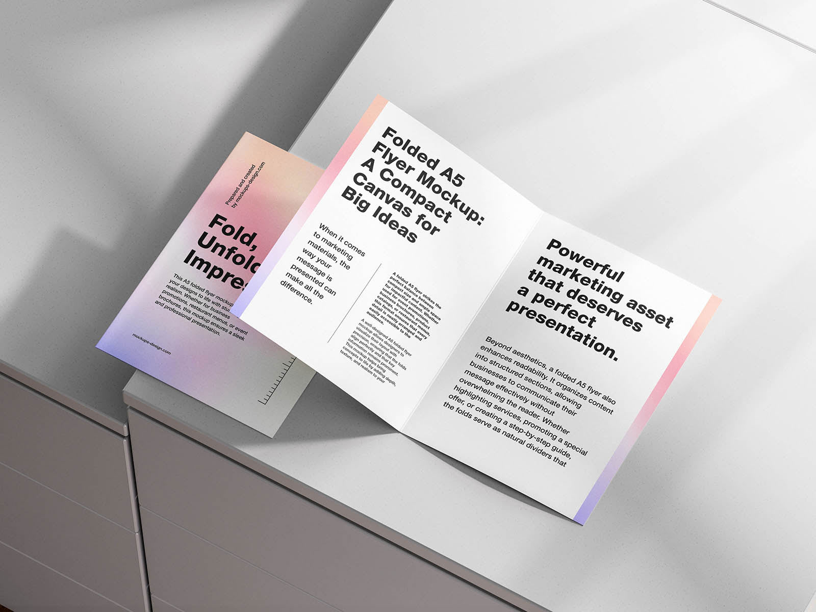 Folded A5 Flyer Mockups - Image 2