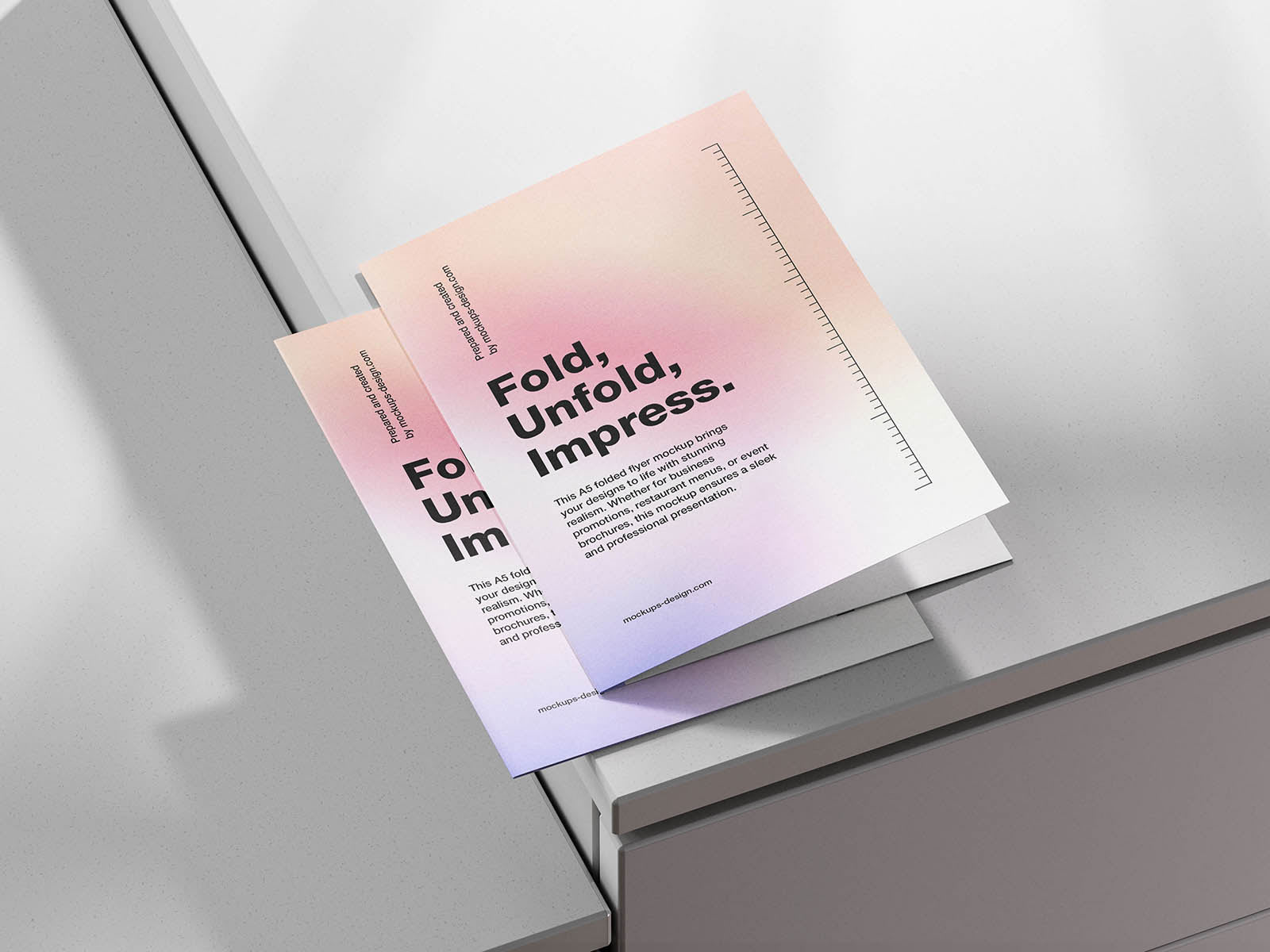 Folded A5 Flyer Mockups - Image 1