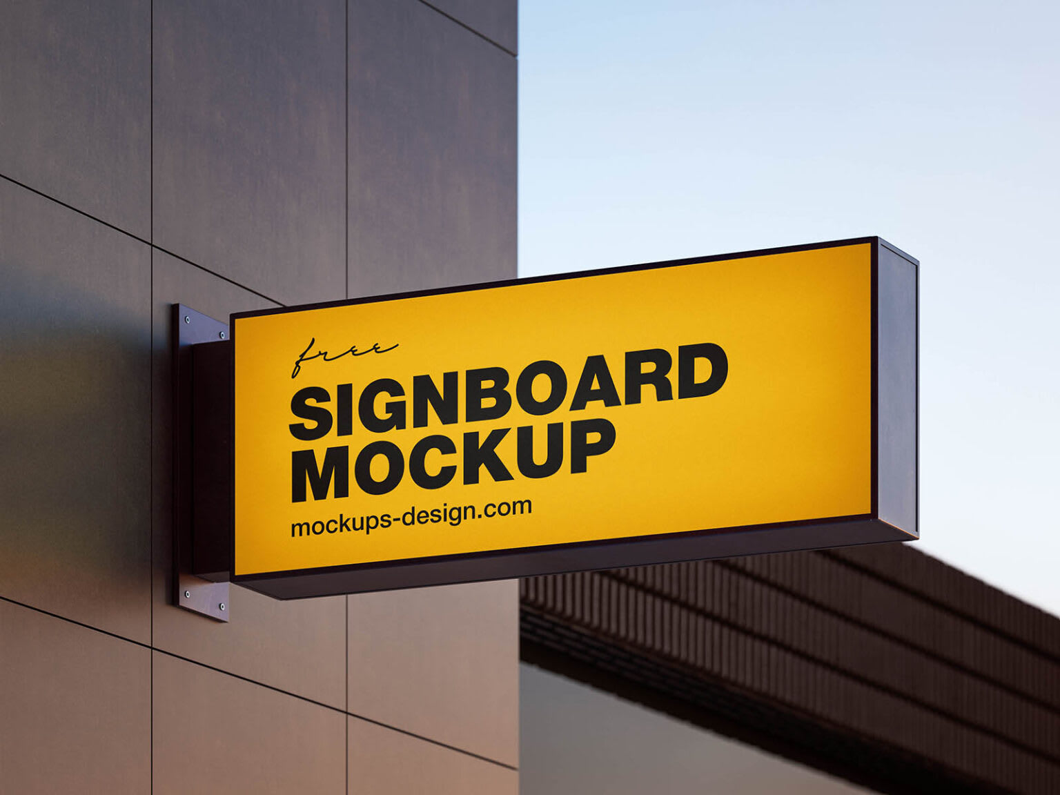 Modern Signboard Mockup PSD - Image 1