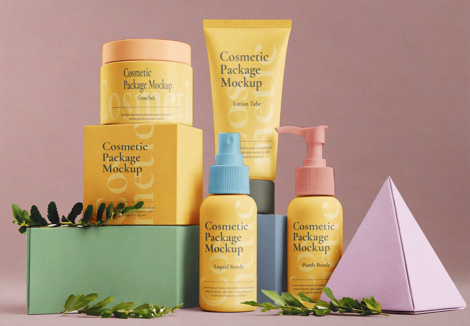 Cosmetic Packaging Mockup PSD - Image 1