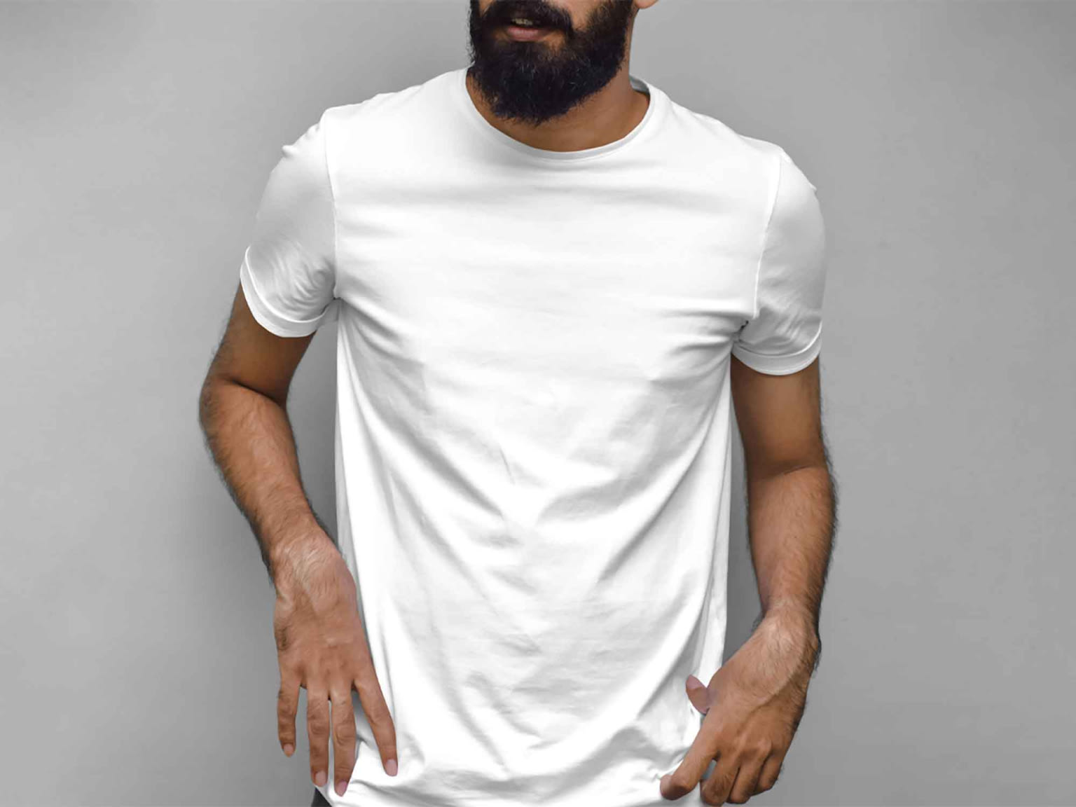 Man Wearing a T-Shirt Mockup - Image 2