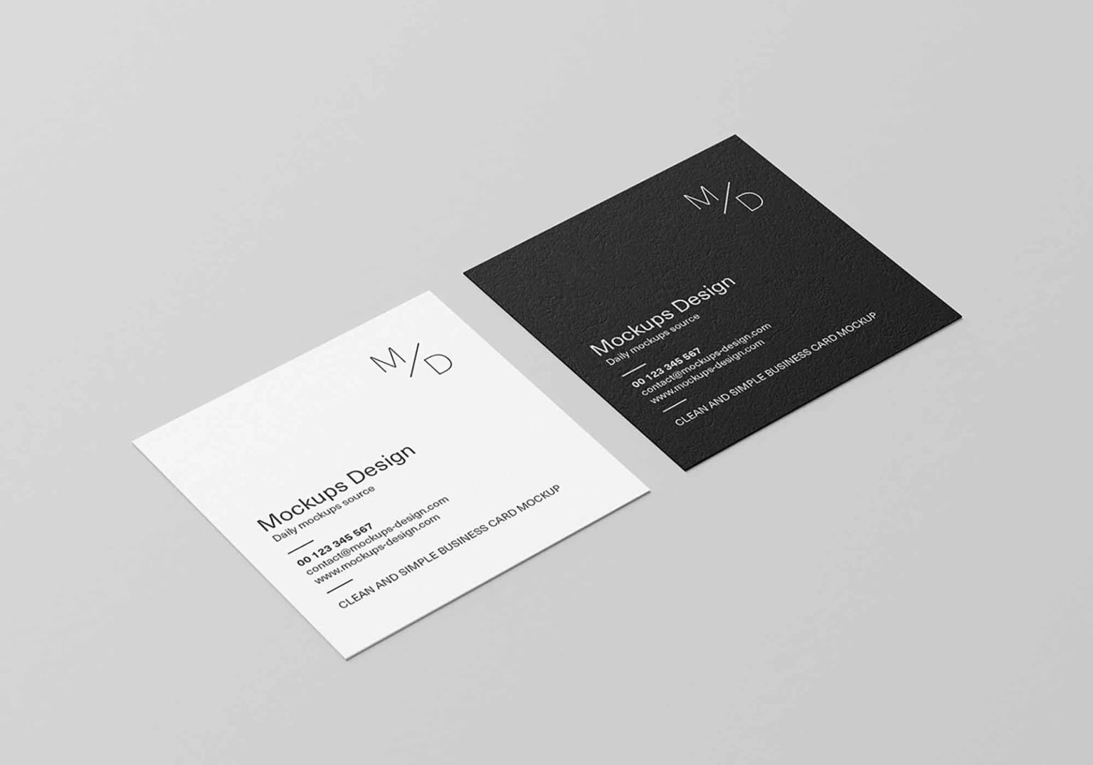  Square Business Card Mockups - Image 3