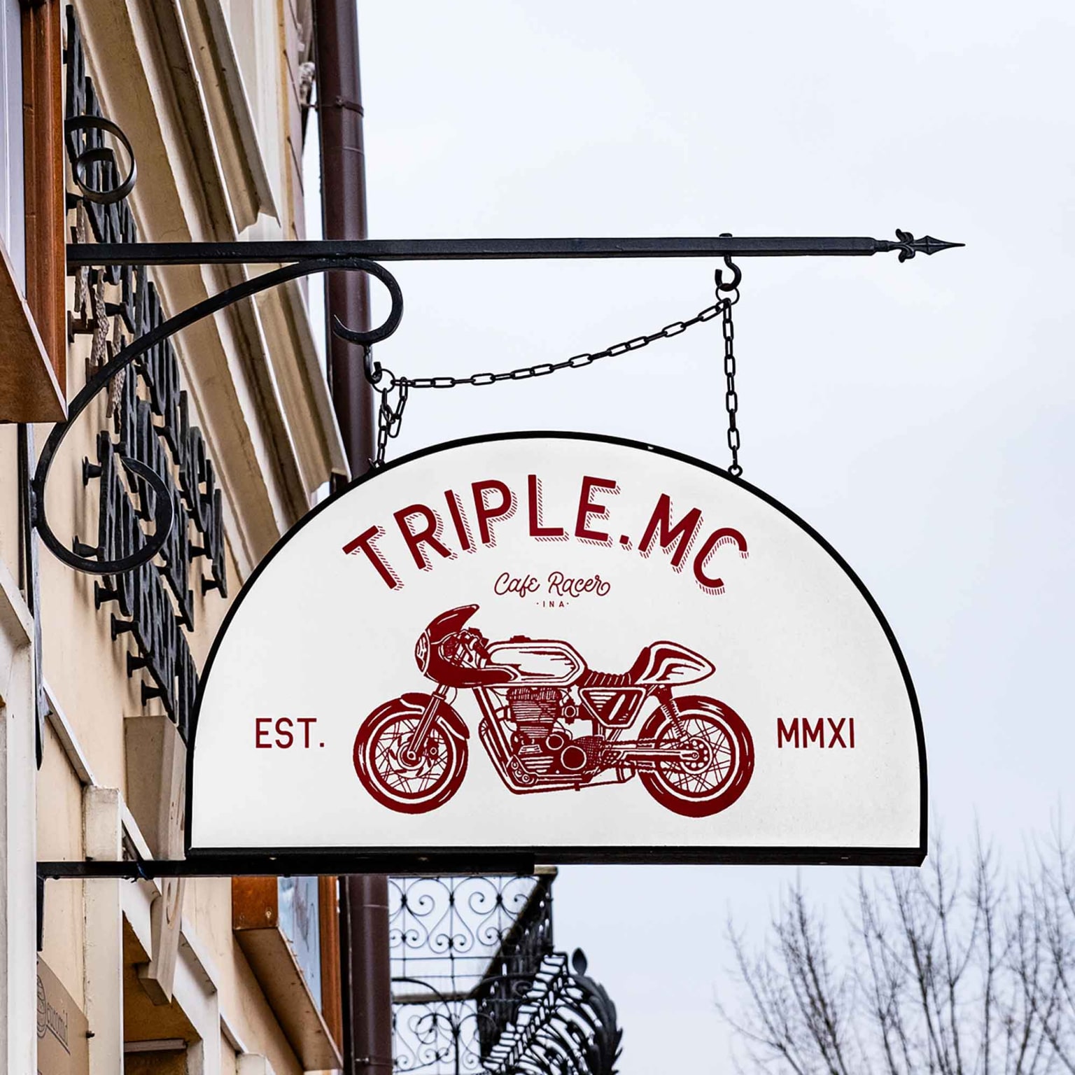 Half Circle Sign Mockup - Image 1