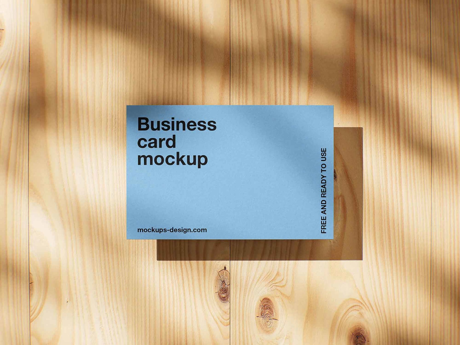 Business card on wood panels - Image 1