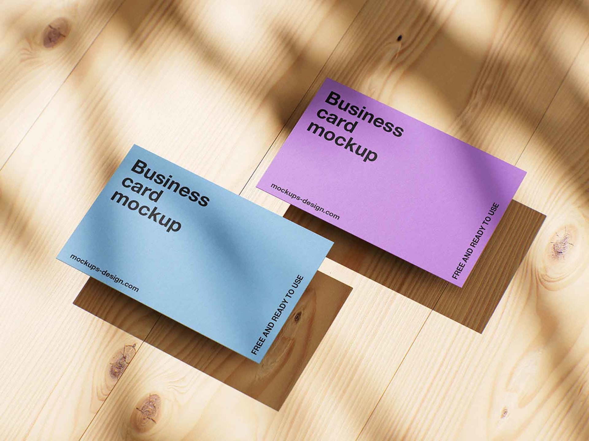 Business card on wood panels - Image 2