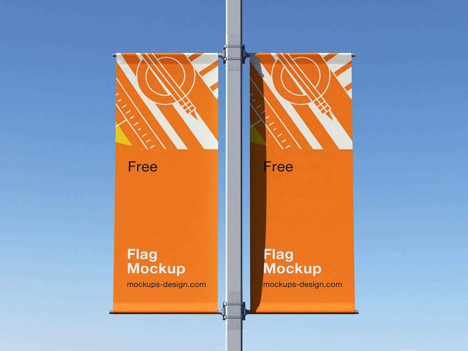 Street Pole Flag Mockup - Image 2