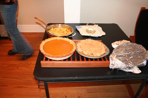 Pies and cornbread souffle (by Matt Stratton)