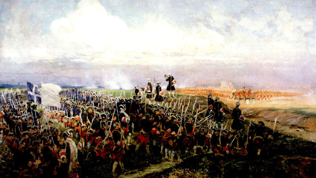 Schlacht bei Fontenoy 1745 im Österreichischen Erbfolgekrieg. 