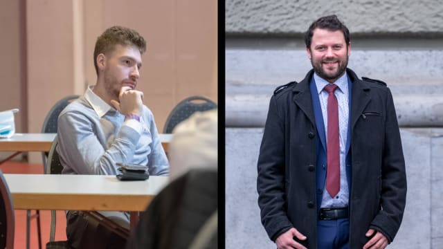 Jungfreisinnigenpräsident Tobias Lehner und Mitte-Nationalrat Simon Stalder. Bilder: zVg