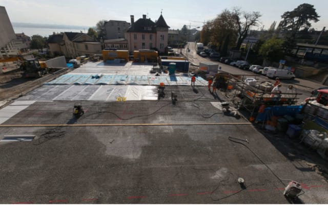 La  construction du Parking de l’esplanade de Versoix (2014)