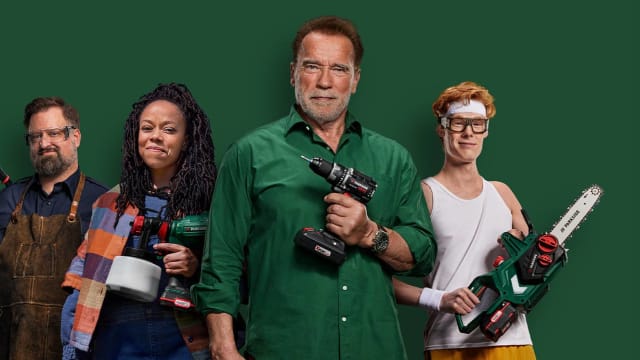 Arnold Schwarzenegger baggert für Lidls Werkzeugmarke