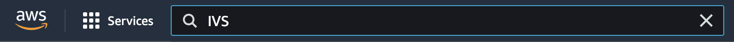 AWS search bar