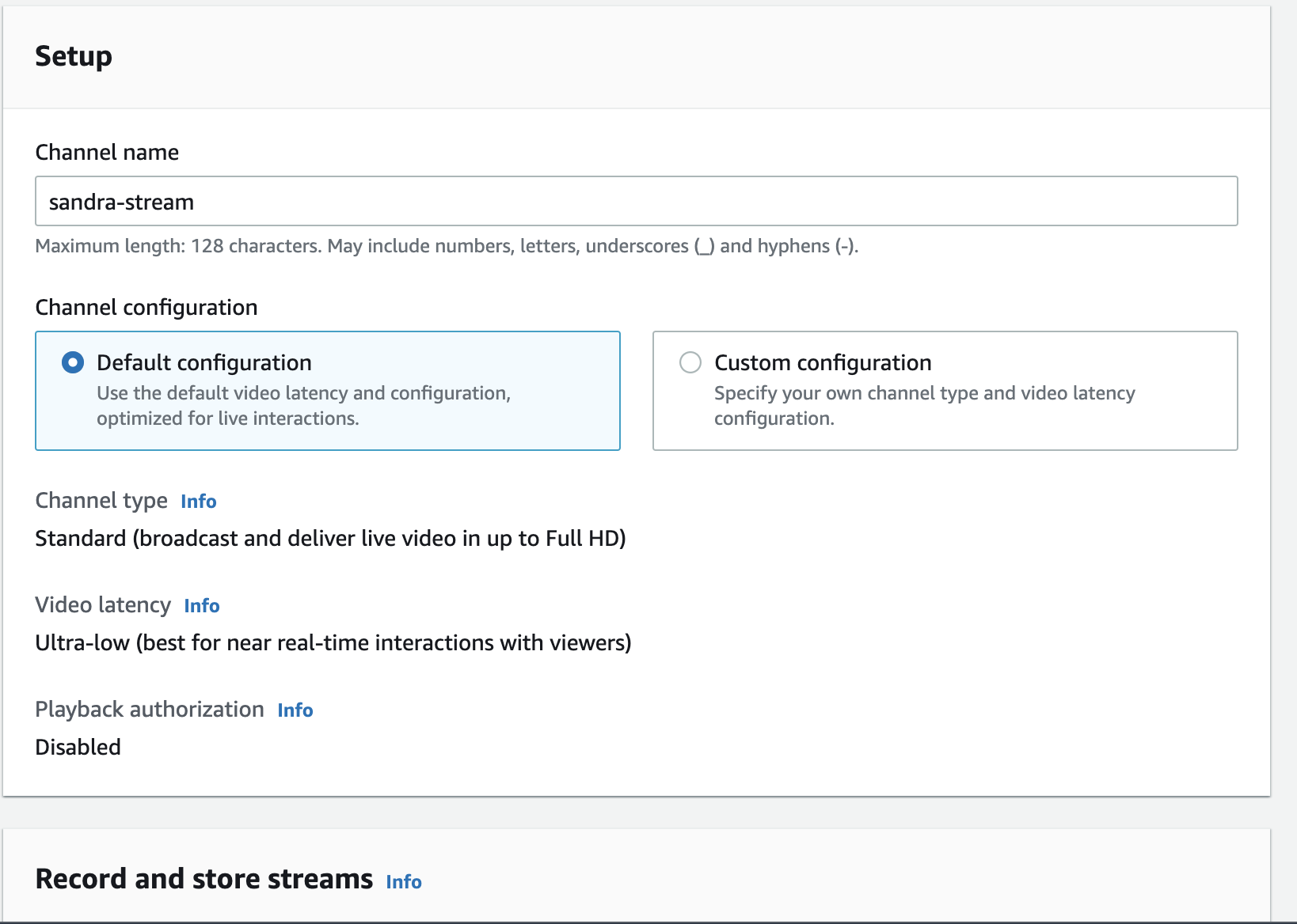 Set up IVS with default configuration