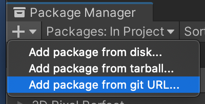 Add a package from a git URL