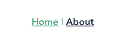 Home and About links