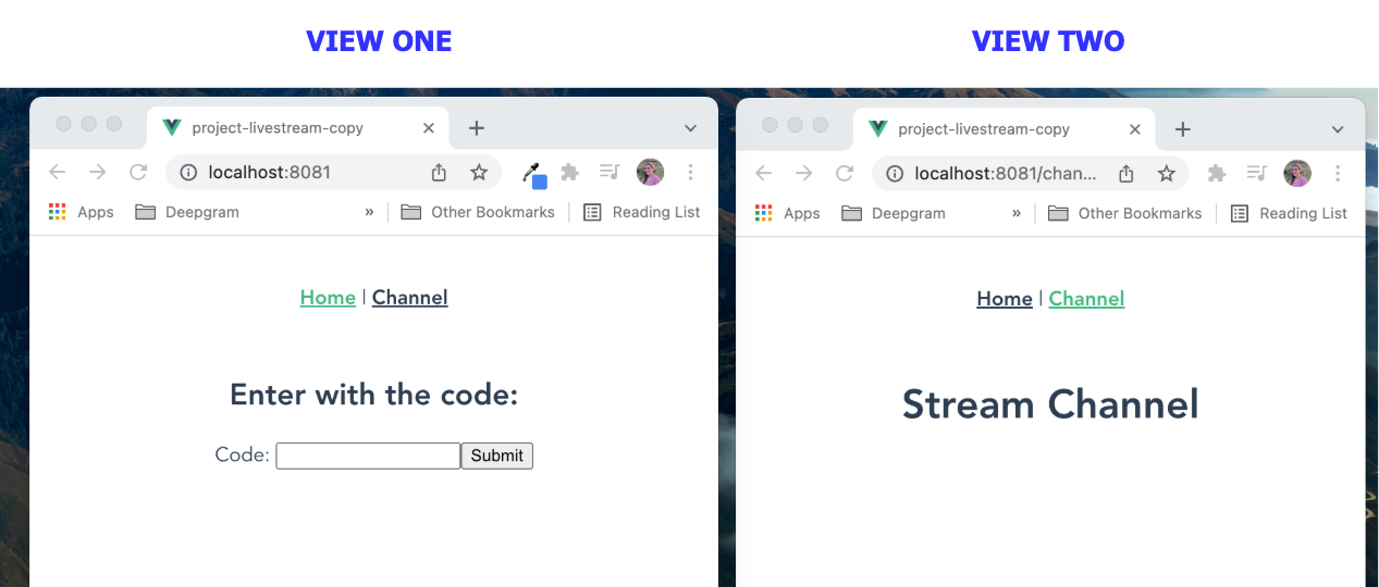 Image of two page views