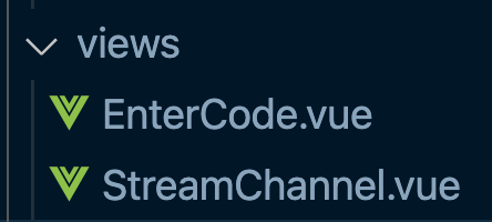 Views folder with files