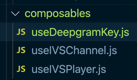 Create useDeepgramKey.js file in Composables folder