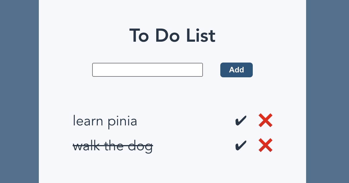 Example to-do list app