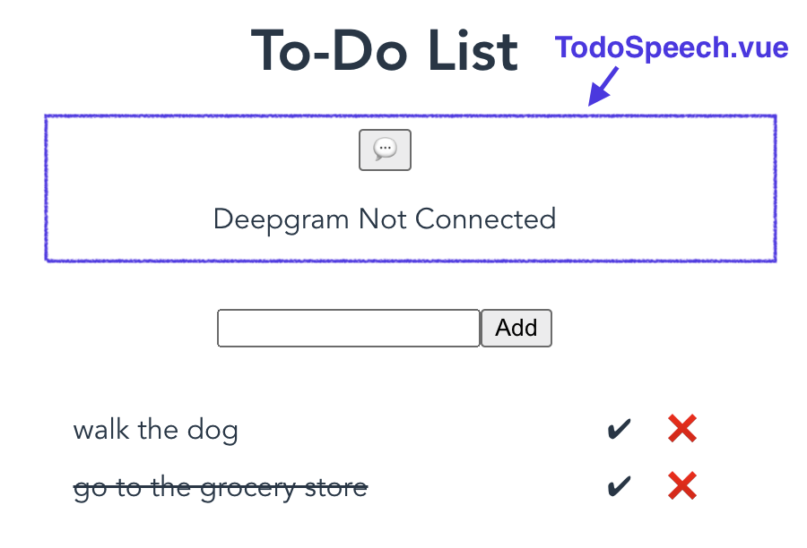 To-do list app highlighting component