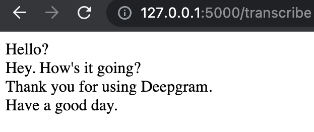 Deepgram voice-to-text with Vonage