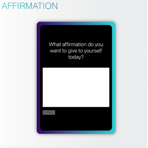 Image of affirmation screen