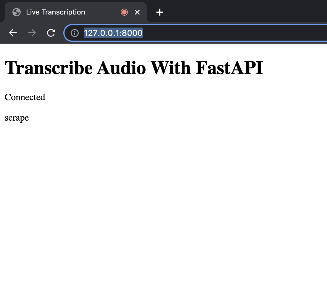 Scrape a website using voice commands with Python