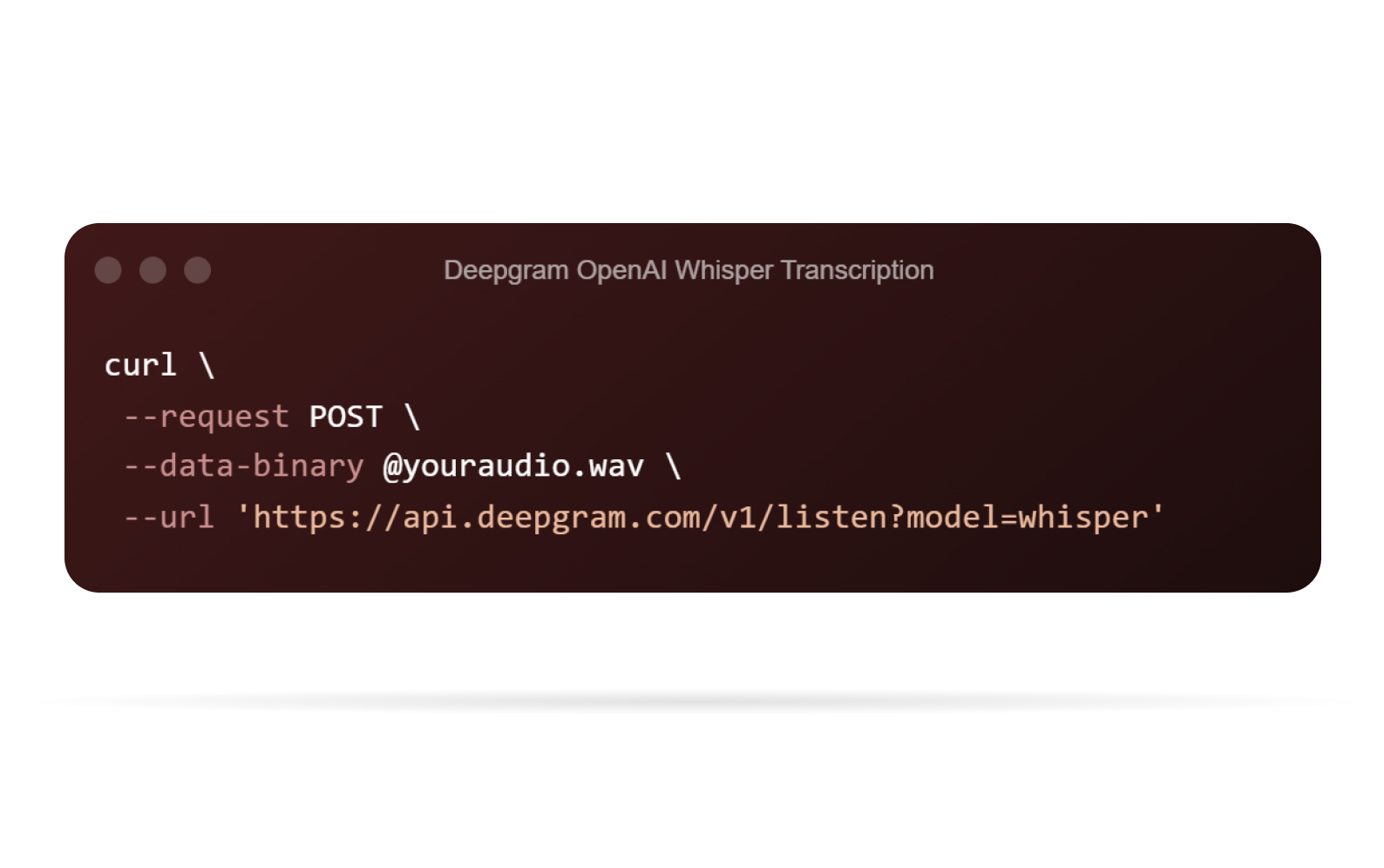 Use OpenAI Whisper Speech Recognition with the Deepgram API