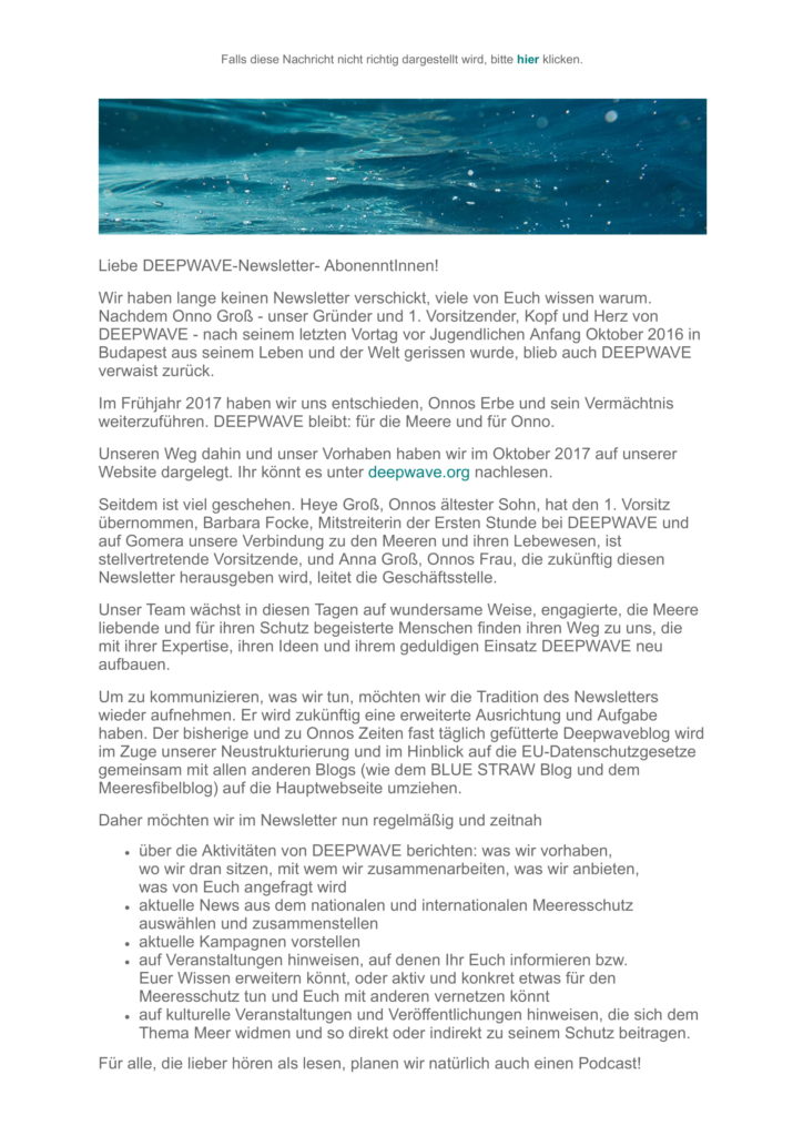 Newsletter Vorschau