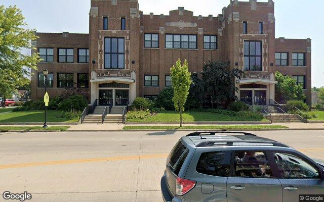 Street-level view of Battell Community Center