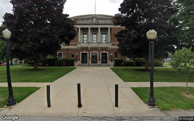 Street-level view of LaPorte Civic Auditorium