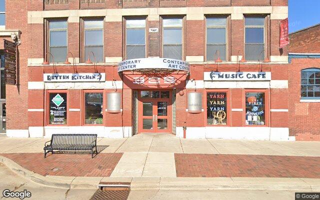 Street-level view of Contemporary Art Center of Peoria