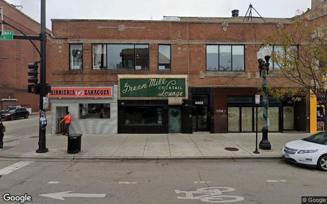 Street-level view of The Green Mill Jazz Club