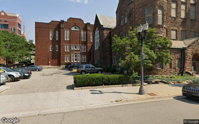 Street-level view of Central United Methodist Church