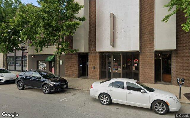Street-level view of The Axe Bar