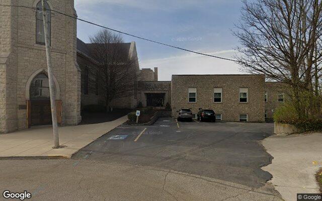 Street-level view of Calvary Presbyterian Church