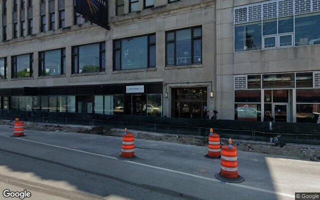 Street-level view of Hairpin Arts Center