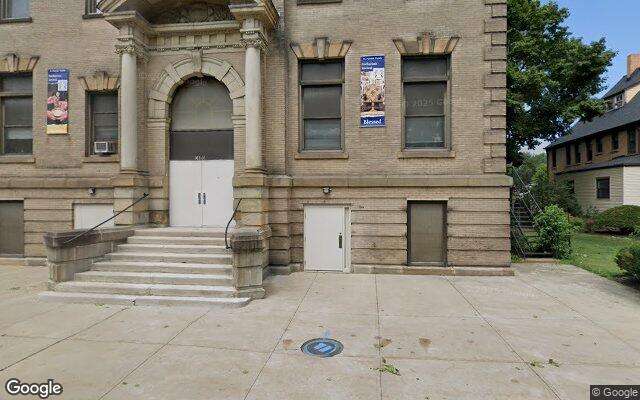 Street-level view of St. Patrick Church Hall