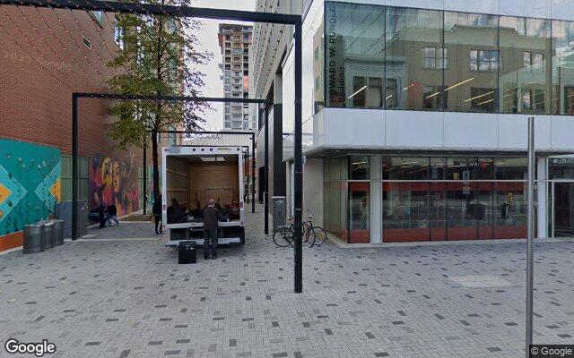 Street-level view of Market Lane, Dundas Place