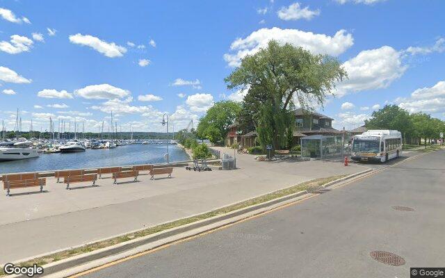 Street-level view of Pier 8 Waterfront Stage
