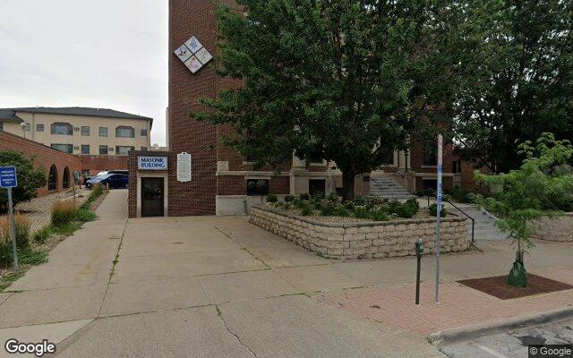 Street-level view of Masonic Lodge