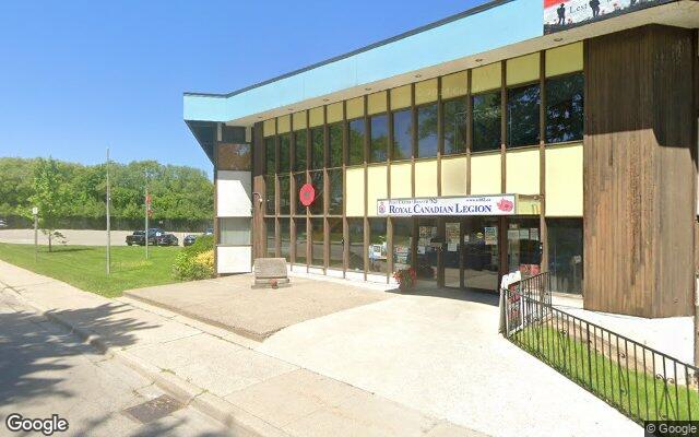 Street-level view of Port Credit Royal Canadian Legion Branch 82