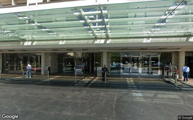 Street-level view of Hyatt Regency O'Hare Chicago
