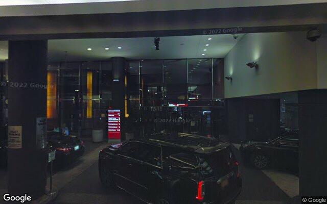 Street-level view of New York Marriott Marquis