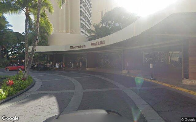 Street-level view of Sheraton Waikiki