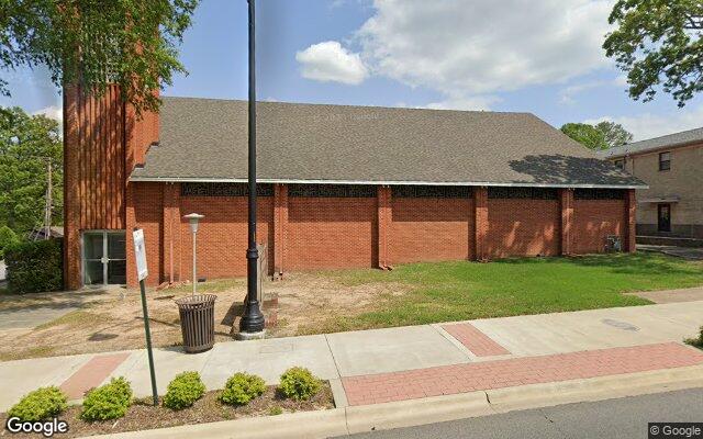 Street-level view of Park Hill Presbyterian Church