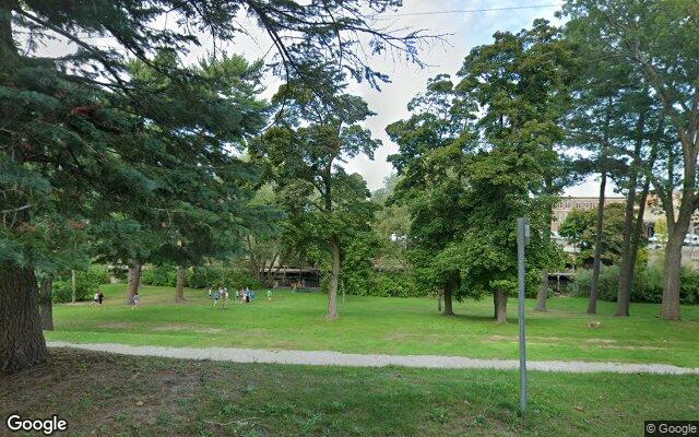 Street-level view of Hannah Park