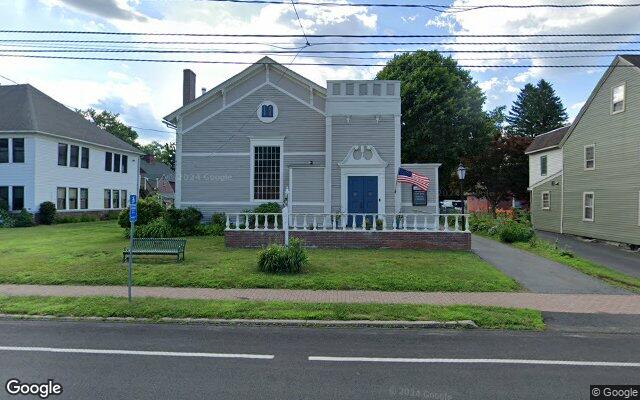 Street-level view of Temple Beth Torah