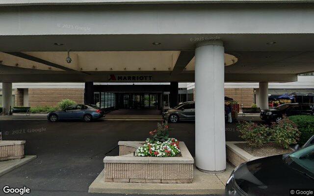 Street-level view of Newark Liberty International Airport Marriott